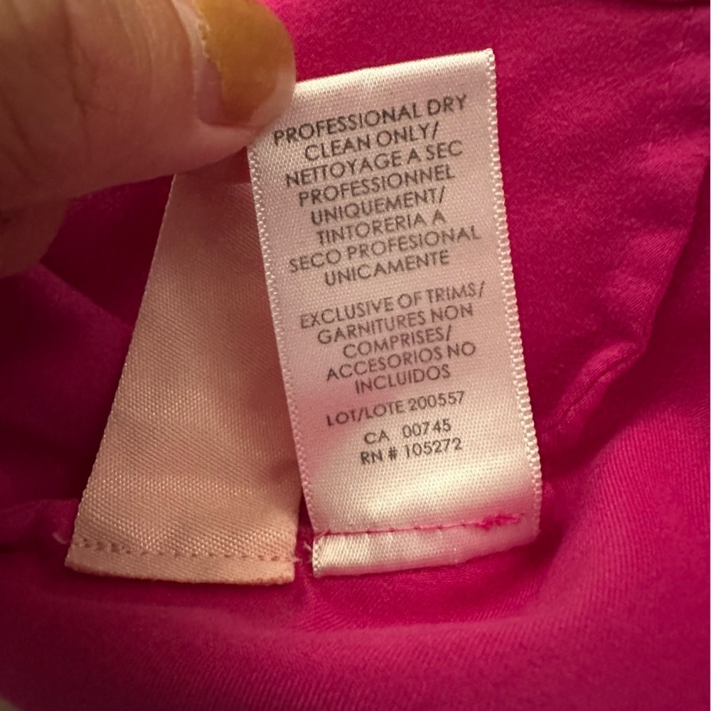 AMUR magenta Eman Off-Shoulder peplum lined party sexy Blouse size 12 - Picture 10 of 12